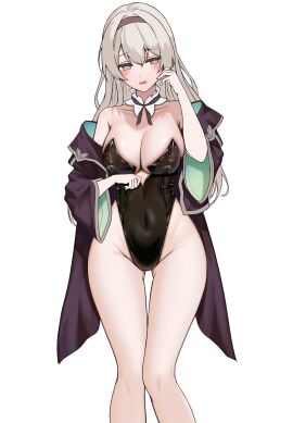 1girls absurd_res absurdres adult adult_female arm_up bare_calves bare_chest bare_hands bare_hips bare_knees bare_legs bare_shoulders bare_thighs black_coat black_jacket black_leotard black_topwear blonde-haired_female blonde_eyebrows blonde_female blonde_hair blush blush_face blush_lines blushed_face blushing_at_viewer blushing_face blushing_female breasts brown-eyed_female brown_eyes bust_cup busty busty_female calves child_bearing_hips cleavage coat collarbone curvaceous curvaceous_body curvaceous_female curvaceous_figure curvaceous_hips curvaceous_thighs curvy curvy_body curvy_female curvy_figure curvy_hips curvy_thighs dot_nose elbows embarrassed_exposed_female embarrassed_expression embarrassed_female exposed_chest exposed_hips exposed_legs exposed_shoulders exposed_skin exposed_thighs eyebrows_visible_through_hair female female_focus female_only fingers firefly_(honkai:_star_rail) groin hair_between_eyes hairband hand_up high_resolution highres honkai:_star_rail honkai_(series) hourglass_figure jacket knees kushinaka large_breasts lean_figure legs legs_closed legs_together leotard light-skined_female light-skinned_female light_skin long_coat long_hair long_jacket looking_at_viewer mature_female narrow_waist off_shoulder open_coat open_jacket open_mouth open_topwear parted_lips seductive_body seductive_cleavage seductive_hips seductive_thighs shoulders sidelocks simple_background slender_body slender_waist slim_female slim_waist smooth_skin solo solo_female solo_focus standing thick_thighs thigh_gap thighs thin_waist topwear upper_body v-line white_background wide_hips