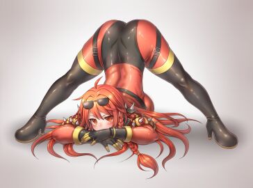 1girls 2d ass female female_only fempyro high_heel_boots high_heels human human_female human_only jack-o_pose jackopose long_hair peprepme red_hair solo tagme team_fortress_2