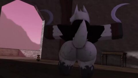 3d_(artwork) 3d_animation agabunny179413 animated anthro arms_out ass big_butt boots bottomless bouncing_butt bubble_butt canid canine canis cape cloak clothed clothing death_(puss_in_boots) digital_media_(artwork) domestic_cat dreamworks dual_wielding duo ears_up faceless_character faceless_male felid feline felis footwear fur furniture grey_body grey_fur hat headgear headwear holding_object holding_weapon inside larger_anthro looking_at_another loop male mammal no_sound partially_clothed pointy_ears poncho prick_ears puss_in_boots_(dreamworks) puss_in_boots_(franchise) roblox shaking shaking_butt shoes short_playtime sickle size_difference smaller_anthro solo_focus standing style_emulation table tagme tail tail_motion tailwag thick_thighs video weapon wolf