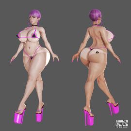 3d 3d_(artwork) ass big_ass big_breasts bikini bimbo blue_eyes breasts choker chubby chubby_female earrings fat_ass female female_only high_heels honey_select hoop_earrings hoop_earrings_oversized huge_breasts ihateasuka lipstick long_eyelashes long_nails long_nipples makeup micro_bikini milf mom mommy mother original original_character pink_hair pixie_cut plateau_heels platform_footwear platform_heels pubic_hair pubic_hair_peek qos qos_tattoo queen_of_spades revealing_clothes simple_background skimpy_clothes studio_neo tattoo_on_ass thick thick_ass thick_thighs thong_high_heels thong_platform_heels thong_sandals