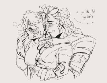 beeholyshit boob_grab boobs_out breasts couple couple_(romantic) female identity_v idv luchino_diruse male male/female oc original_character short_hair sketch