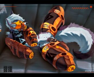 anthro arms_tied big_tail bitchsuit blindfold bondage bondage_gear bound camera_view canid canine canis chastity_cage chastity_device clothing collar domestic_dog english_text facial_piercing fur gay genitals hair hi_res humanoid_genitalia humanoid_penis husky hybrid hyena jack_mulroney legs_tied male malesub mammal mask nordic_sled_dog nose_piercing nose_ring pawpads penis petplay piercing purple_body purple_fur restrained restraints ring_piercing roleplay sensory_deprivation shirt solo spitz straye_aspen submissive_male tail text topwear translucent translucent_chastity_cage white_hair yaoi