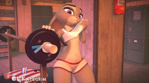 16:9 3d 4_fingers 4k absurd_res accessory anthro athletic athletic_female athletic_wear blurred_background bottle bottomwear breasts brows claws clothing clothing_pull container digital_media_(artwork) disney ears_back ears_down english_text eyelashes female fingers flat_chested gym gym_bottomwear gym_shorts hand_on_clothes hand_on_clothing hand_on_object hi_res hotpants judy_hopps lagomorph leporid long_ears looking_at_viewer mammal multicolored_body navel nipples olkategrin partially_submerged paws pivoted_ears presenting rabbit raised_tail scut_tail short_tail shorts small_breasts small_waist smile smiling_at_viewer solo source_filmmaker_(artwork) standing tail text thick_thighs top_pulled_down topwear towel two-tone_body water_bottle watermark weights white_bottomwear white_clothing white_topwear wide_hipped_female wide_hips widescreen zootopia