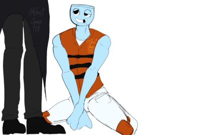 2boys begging dandy's_world finn_(dandy's_world) gay justjuno looking_up male not_porn on_knees rodger_(dandy's_world)