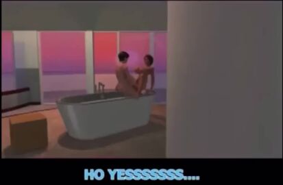 3d animated bathroom bathtub brown_skin cuckold enormous_breasts fast_thrusts glasses holding_legs incest jackerman milf moaning mother mother_and_son music music_only open_mouth panting passionate red_hair red_lipstick son sound tagme vaginal_penetration video