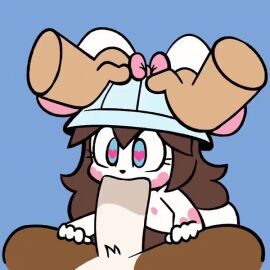 1boy 1girls <3_eyes animated anthro anthro_female anthro_male anthro_on_anthro anthro_only big_penis black_nose blowjob breasts bunny_ears cub cum cum_in_mouth cum_inside cumshot_in_mouth eyelashes fellatio female female_cub female_focus femsub flat_chest forced_oral fur furry furry_female furry_male furry_only gif heart-shaped_pupils hearts_in_eyes isabelle_(izzyybelles) large_penis larger_male male male/female maledom penis rabbit rabbit_girl size_difference small_breasts smaller_female yopy young young_anthro young_female younger_female