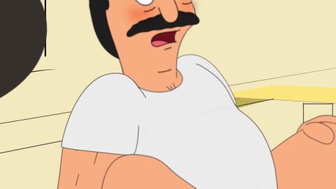 1boy anal anal_insertion animated bob's_burgers bob_belcher dildo dildo_in_ass fat male tagme video