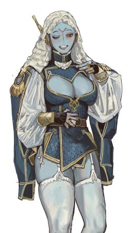 1girls alien alien_girl female female_only mossa solo solo_female tau warhammer_(franchise) warhammer_40k water_caste