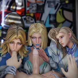 1boy 3d 3d_model 3d_render 3girls big_penis blender blender_(software) blender_cycles blonde_female blonde_hair blue_eyes blue_lips blue_lipstick blue_nail_polish blue_nails bob_cut caucasian caucasian_female caucasian_male cloak_and_dagger closed_mouth closed_mouth_smile clothed_female_nude_male dagger_(marvel) dagger_(marvel_rivals) earrings emma_frost emma_frost_(marvel_rivals) eye_contact fantastic_four female fffm_foursome finger_on_mouth finger_on_penis finger_sucking foursome hand_on_hip hands_on_thighs horny_female invisible_woman invisible_woman_(marvel_rivals) large_penis light-skinned_female light-skinned_male lipstick looking_at_penis looking_at_viewer male marvel marvel_comics marvel_rivals milf multiple_females multiple_girls nail_polish penis pov pov_eye_contact renderless3d short_hair smile straight sucking_fingers sue_storm tandy_bowen teasing_penis teasing_viewer trait_connection x-men