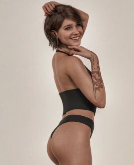 3d athletic athletic_female brown_hair cybertemptation ellie_(the_last_of_us) ellie_williams female female_focus female_only full_color hourglass_figure panties solo solo_female tagme tattoo the_last_of_us the_last_of_us_2 thong wide_hips