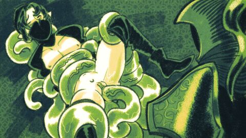 1boy 1cuntboy androgynous artorias_the_abysswalker bondage bound chique_(taylor_titmouse) cuntboy cuntboy_focus dark_souls fromsoftware green_tentacles green_theme intersex male mouth_mask nonbinary original_character penetration pussy questionable_consent restrained restricted_palette solo_focus spread_legs taylor_titmouse tentacle tentacle_grab tentacle_sex thighhighs uncensored vaginal_penetration