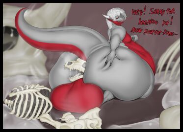 absurd_res anthro ass balls belly big_balls big_belly big_butt big_penis black_border bone bone_disposal bones_in_cum border burp_cloud burping claws dragon duo erection femboy genitals hi_res horn huge_balls huge_cock humanoid_genitalia humanoid_penis hyper hyper_genitalia hyper_penis iris_(inkaaay) male male/male male_pred male_prey mythological_creature mythological_scalie mythology nude overweight overweight_male penis scalie simple_background size_difference skull tail the_ember theember vore weight_gain