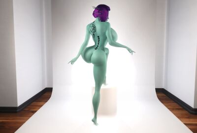 1girls 3d 3d_(artwork) areolae ass back_view big_ass big_breasts big_hips big_thighs blue_skin breasts cleavage curvy curvy_female curvy_figure female female_only gigantic_ass gigantic_breasts heterochromia hips hourglass_figure huge_ass huge_breasts large_ass large_breasts large_thighs long_ears long_pointy_ears naked naked_female nipples nude nude_female pointy_ears purple_hair round_ass sideboob slim_waist small_waist solo solo_female soria thick_thighs thighs thin_waist top_heavy top_heavy_breasts vaako wasp_waist wide_hips