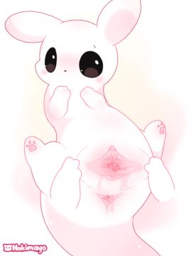 anus black_eyes black_nose blush bodily_fluids body_blush clitoral_hood clitoris digital_drawing_(artwork) digital_media_(artwork) female feral genital_fluids genitals glistening glistening_body glistening_genitalia glistening_vulva gradient_background hi_res nakimayo offscreen_character pawpads pink_anus pink_pawpads pink_vulva pussy rain_world simple_background slugcat solo_focus spread_vulva spreading survivor_(rain_world) urethra vaginal_fluids videocult vulva vulva_blush white_body