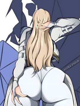 1girls 2d ass ass_focus back_view big_ass blonde_hair bodysuit bubble_ass bubble_butt cloak_and_dagger dagger_(marvel) dagger_(marvel_rivals) female hand_in_hair hand_on_ass hand_on_butt hyperrxgue large_ass long_hair marvel marvel_comics marvel_rivals skin_tight skin_tight_suit solo solo_female tandy_bowen watermark