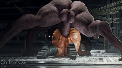 3d alien ambiguous_gender ambiguous_penetration anus ass backsack balls ballsack big_ass big_balls big_butt big_penis bracken_(lethal_company) chittercg clothed clothed/nude clothed_ambiguous clothed_ambiguous_nude_male clothed_penetration clothed_sex clothing deepspacebug digital_media_(artwork) digitigrade duo forced_in_fabric genitals girly hazmat_suit huge_ass huge_butt huge_thighs human interspecies lethal_company male male/ambiguous mammal monster nude nude_male penetration penetration_through_clothes penis pinned pinned_arms pinned_to_ground rear_view restrained sex sex_through_clothes thick_thighs through_clothes