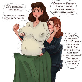 1futa 1girls 2024 @yankll_artist ahe_gao big_breasts black_widow_(marvel) breast_grab breasts brown_eyes brown_hair bulge bulge_under_clothes colored_nails comission curvy erect_nipples erect_nipples_under_clothes erect_penis erection erection_under_clothes erection_under_skirt female female_on_futa futa_with_female futanari grope groping groping_from_behind hand_on_belly hand_on_breast intersex marvel marvel_comics milf milk milk_squirt nipples peggy_carter penis precum precum_stain pregnant pregnant_futa scarlett_johansson skirt tenting voluptuous