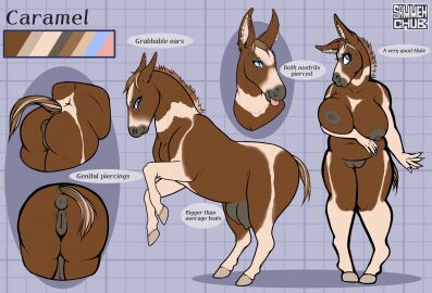 absurd_res anal_piercing anatomically_correct anatomically_correct_anus anatomically_correct_genitalia anatomically_correct_pussy animal_genitalia animal_pussy anthro anus anus_focus ass belly big_ass big_breasts big_butt big_ears big_teats breasts caramel_(sammehchub) cleavage clothed clothing ear_piercing equid equine equine_anus equine_genitalia equine_pussy facial_piercing female female_anthro female_feral feral genital_focus genital_piercing genitals hi_res holding_breast hybrid industrial_piercing legs_together looking_pleasured mammal model_sheet mule multiple_angles multiple_images nose_piercing overweight overweight_anthro overweight_female piercing plump_labia puffy_anus pussy pussy_focus raised_tail sagging_breasts sammehchub seductive slightly_chubby slightly_chubby_anthro slightly_chubby_female solo speech_bubble spread_anus spreading tail tail_aside teats thick_thighs tongue tongue_out wide_hips