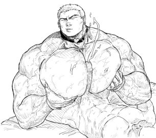 abs bara big_cock big_penis breasts cock cum cum_on_breasts cumming gay gay_blowjob gay_male gay_sex king_of_fighters king_of_fighters_97 king_of_fighters_xv male male/male male_only manga_style masturbating_with_pecs msiacnhi muscular muscular_arms muscular_chest muscular_male muscular_pecs nipples pecjob pecs penis penis_in_breasts size_difference white_hair yaoi yashiro_nanakase
