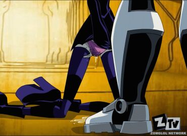 1boy 1girls animated clothed clothed_female cyborg_(dc) dc dc_comics female fingering fingering_self hand_in_panties jinx_(dc) male masturbating_during_fellatio masturbation panties pussy tagme teen_titans wet wet_pussy zone