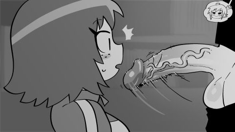 1futa 1girls 2024 balls big_penis blush breasts clothed clothing cock_shock crap-man decensored dickgirl erect_penis erection female female_focus focus_on_penis freckles freckles_on_face fully_clothed futa_on_female futanari hard_on huge_cock human hung imminent_fellatio imminent_oral intersex kim_pine large_penis monochrome mostly_clothed penis penis_awe penis_out roxanne_richter scott_pilgrim short_hair standing tomboy uncensored veiny_penis