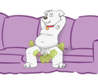 2025 armpit_hair belly body_hair brian_griffin family_guy fart fart_cloud fart_fetish hairy hands_behind_head hi_res lemuralert male male_only overweight raised_arms slightly_chubby smelly stink_fumes what