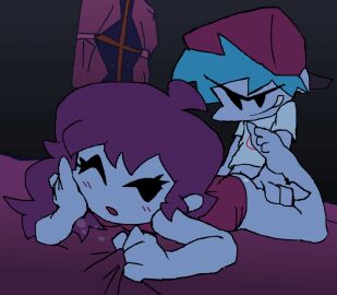 1boy 1girls accurate_art_style animated ass background bedroom bendoverarts69 blush boyfriend_(friday_night_funkin) canon_couple cute feet female friday_night_funkin girlfriend_(friday_night_funkin) heart in_the_dark lights_off male no_panties partially_clothed penetration penis penis_in_pussy prone_bone pussy sex straight vaginal_penetration window