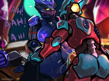 background bionicle bionicle_(gen_2) breasts color cum cum_inside female korgot lego male male/female moaning nsfwspecter nude nude_female nude_male purple_body purple_nipples pussy red_body robot robot_girl specterl vaginal_penetration yellow_eyes