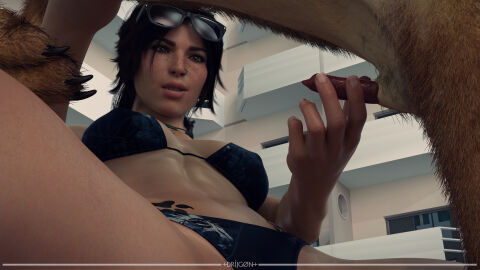 1animal 1boy 1girls 3d animal_genitalia big_breasts bikini breasts brown_eyes brown_hair busty canine canine_penis cg cleavage color colored curvy curvy_body curvy_female curvy_hips curvy_thighs daz_studio domestic_dog domination driigon erection female female_on_top feral feral_on_female fit fit_female freckles german_shepherd hanjob human interspecies lara_croft lara_croft_(survivor) large_breasts male mature mature_female muscular muscular_arms muscular_female muscular_legs muscular_thighs outdoors outdoors_sex paw_tattoo penis piercing ponytail tattoo tomb_raider video_games younger_female zoophilia