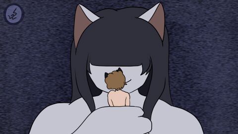 16:9 abstract_background animated anthro anthro_pred black_hair black_nose blonde_hair bodily_fluids close-up clothed clothing domestic_cat drooling duo extreme_size_difference feet felid feline felis female fur furry grey_body grey_fur hair hi_res hindpaw imminent_vore inside inside_mouth lazy_(lazy_sunshine) lazy_sunshine lunatone_(lazy_sunshine) macro_pred male male/female male_prey mammal micro_prey mouth_shot neck_bulge open_mouth oral_vore paws questionable_consent russian_blue saliva saliva_string sharp_teeth short_playtime size_difference size_play smile soft_vore struggling struggling_prey sucking surprise swallowing tan_body tan_fur teeth tongue tongue_out topless topless_female uvula vore widescreen