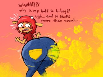 ass bending_over bent_over big_ass big_butt dialog dialogue english english_dialogue english_text fart fart_cloud fart_fetish farting farting_at_viewer farts fat_ass flatulance furry furry_female huge_ass hyper_ass japan_studio jeans jpg lammy_lamb parappa_the_rapper sony sony_corporation sony_interactive_entertainment sorollos tagme text um_jammer_lammy