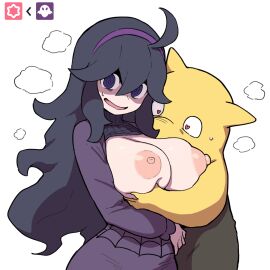 1:1 1girls 2024 4_fingers 5_fingers accessory alternate_ass_size alternate_body_type alternate_breast_size ambiguous_anthro ambiguous_gender anthro areola bangs big_breasts black_hair bodily_fluids breast_awe breast_squeeze breasts breath brown_body clothing dress drowzee duo exposed_breasts female female/ambiguous female_human female_on_humanoid fingers generation_1_pokemon hair hair_accessory hairband heart_eyes heart_symbol hentamonn hex_maniac hi_res human human_on_anthro human_on_humanoid humanoid interspecies long_hair long_sleeves looking_aside looking_at_breasts male male_(lore) mammal messy_hair multicolored_body nervous_sweat nintendo nipples open_mouth pink_areola pink_nipples pink_tongue pokemon pokemon_(species) pokephilia proboscis_(anatomy) puffy_areola purple_clothing purple_dress purple_eyes purple_hairband simple_background spiral_eyes squeezing standing sweat tongue trunk_(anatomy) two-tone_body white_background wide_eyed yellow_body yellow_ears