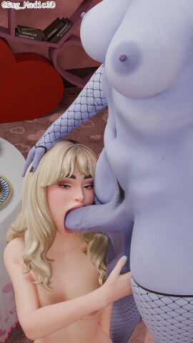 1futa 1girls 3d 3d_(artwork) balls big_balls big_breasts big_penis blonde_hair blowjob breasts caressing_balls caressing_testicles celebrity fellatio female fishnet_armwear fishnet_legwear fishnets fondling_balls fortnite futa_on_female futanari hand_on_head highres huge_cock intersex large_penis light-skinned_female light_skin medium_breasts nyl_widowmaker overwatch penis real_person sabrina_carpenter sabrina_carpenter_(fortnite) saggy_balls sex sug_madic3d testicles thighs veiny_penis widowmaker