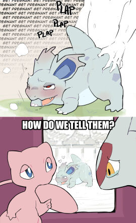 being_watched blue_body blush blushing blushing_male bodily_fluids claws dodudoru duo ejaculation english english_text faceless_character faceless_human fangs female feral feral_male feral_penetrated from_behind_position front_view gay gay_sex generation_1_pokemon generation_3_pokemon get_pregnant_(meme) hi_res human human_male human_on_feral human_penetrating human_penetrating_feral impact_(font) interspecies interspecies_yaoi latias legendary_pokemon looking_at_another looking_pleasured male male/male male_feral male_human male_penetrated male_penetrating male_penetrating_male mammal meme meme_reference mew_(pokemon) nidorina nintendo one_eye_closed open_mouth outside penetration penile penile_penetration penis plap plap_(sound) pokemon pokemon_(species) pokephilia sex tears teeth text yaoi