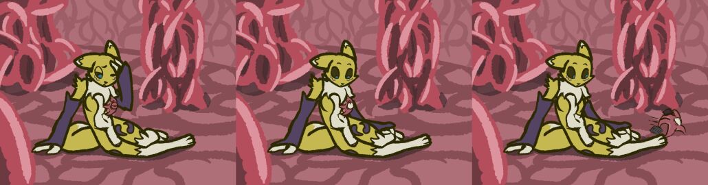 absurd_res asterozoan bandai_namco digimon digimon_(species) echinoderm genitals hi_res male marine nude penis renamon starfish tagme trapknight