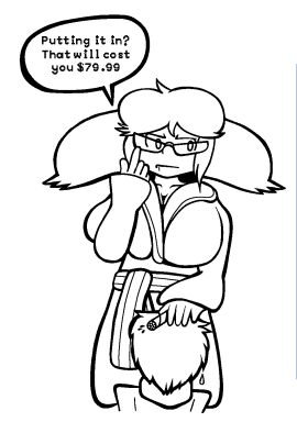 /ctt/ bathrobe breasts cigar console-tan dialogue dialogue_bubble female gijinka glasses hand_on_another's_head holding_cigar holding_object huge_breasts humanization large_breasts looking_down playstation_5 ps5-tan ps5_pro-tan sony_interactive_entertainment twintails uncolored