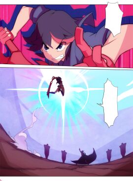 comic comic_page doxy female in_the_air jumping kill_la_kill matoi_ryuuko no_dialogue no_text_version panties skirt skirt_lift