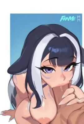 1boy absurdres animal_ears animated belt_collar black_hair breasts clothes_lift collar erection eyelashes fellatio female frame_arts gradient_background hair_over_shoulder handjob highres indie_virtual_youtuber large_breasts large_penis lillithmrngstrr lips long_eyelashes long_hair looking_at_viewer marsupial_man multicolored_hair nipples opennsfwsp oral penis purple_eyes saliva shylily simple_background straight streaked_hair swimsuit swimsuit_lift tagme tes twitch twitch.tv twitter unfinished video virtual_youtuber vtuber youtube youtuber youtubers