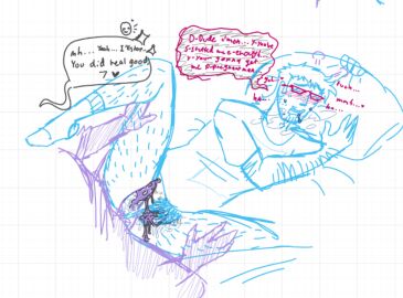 007n7_(forsaken) 2boys braces college_student cum_in_pussy facial_hair female forsaken_(roblox) goonbringer hairy hairy_pussy impregnation_risk impregnation_worry male noli_(forsaken) partly_clothed penis pussy roblox roblox_game robloxian roommates self_upload tagme tentacle_dick text text_bubble trans_man wet_pussy