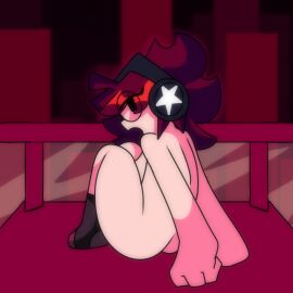 1girls ahoge arms_behind_back artist_name artist_watermark auburn_hair black_eyes black_pupils black_socks breasts city city_background cityscape f4ll3nc0d3 female female_only foot_out_of_frame friday_night_funkin friday_night_funkin_mod full_breasts girlfriend_(friday_night_funkin) glasses glasses_on_face hands_on_ground headphones headphones_on_head looking_at_viewer megane naked naked_female nipples_out_of_frame nude nude_female relaxing rerun_gf short_hair short_hair_female side_view sideview sitting_down small_breasts socks socks_on socks_only solo solo_female solo_focus star star_(symbol) thick_thighs tired tired_expression tired_eyes tired_look vs._sonic.exe_rerun