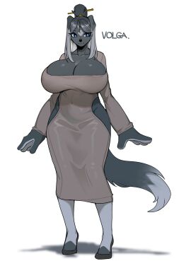 2025 2d 2d_(artwork) 2d_artwork anthro big_breasts blue_eyes breasts cleavage female furry huge_breasts janjin192 kambo original original_character tagme thick_thighs volga_(kambo) wide_hips