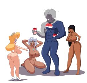 1boy 3girls animaniacs ass atlantis:_the_lost_empire big_ass big_breasts black_hair blonde_hair breasts buff chain_necklace chel chel_(the_road_to_el_dorado) cristaldrawings earrings eyelashes eyes_closed faceless_male female hand_on_hip hello_nurse kida latina latina_female looking_at_another makeup male muscular muscular_male necklace nurse_cap pepsi pepsiman sodas tan_skin the_road_to_el_dorado tongue tongue_out white_hair worried worried_expression