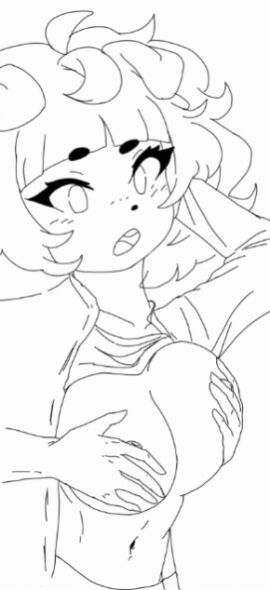 animated big_breasts breasts cute female furry mimi_(typh) rubbing_nipples