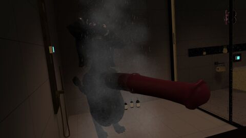 balls cock dick dinwar hobkin horsecock hyper hyper_balls hyper_penis male penis shower small_but_hung vrchat