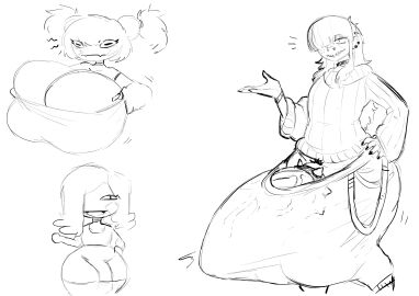 2futas 3girls big_breasts big_bulge big_penis bracelet breasts bulge bulge_through_clothing choker clothed clothed_female clothes clothing ear_piercing female futanari goth goth_girl hair hyper hyper_breasts hyper_penis intersex long_hair open_mouth penis pubes pubic_hair sharp_teeth short_hair spiked_cock_ring sweater thick thick_thighs thighs thunder_thighs thunderthighs twintails veiny_penis yobaba