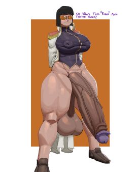 1dickgirl 1futa arms_behind arms_behind_back balls balls_bigger_than_head big_breasts big_nipples big_tits bottomless bottomless_futa breasts breasts_bigger_than_head casual casual_exposure casual_nudity dark-skinned_futa dark_penis dark_skin dialogue dickgirl disguise exposed exposed_legs exposed_penis exposed_thighs female full-package_futa futa_focus futa_only futanari glasses hands_behind_back hanging_balls hanging_penis huge_balls huge_breasts huge_cock huge_nipples huge_penis huge_testicles huge_thighs huge_tits hung hung_futa intersex libi_dos looking_at_another military_jacket military_uniform muscular muscular_legs muscular_thighs nico_robin nipple_bulge nipple_outline nipples nipples_visible_through_clothing no_pants oblivious one_piece orange_background pantless partially_clothed partially_clothed_female partially_nude penis sagging_balls saggy_balls shoes shoes_without_bottomwear simple_background smile smiley_face smiling_at_another solo solo_futa speech standing standing_position staring staring_at_another sunglasses tan_body tan_skin testicles text thick_penis thick_thighs thighs_bigger_than_head thighs_bigger_than_torso topwear topwear_only unaware uniform vein veins veiny veiny_penis