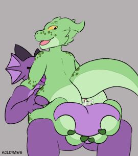 animated anthro anus ass backsack balls bed bedroom biped bouncing duo entwined erection female furniture genitals hi_res koldraws male male/female meral_fleetfoot penetration