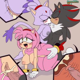 1:1 1boy 2024 2d 2d_(artwork) 2girls amy_rose anthro anthro_on_anthro anthro_only anthro_penetrating_anthro anthrofied areolae artist_logo artist_name big_breasts black_fur blaze_the_cat blush blush_lines breasts cat cat_girl chest_fur clitoris closed_eyes commission commission_art creampie cum cum_dripping_out_of_pussy cum_in_pussy cum_in_uterus cum_inside cum_leaking digital_drawing_(artwork) doggy_style doggystyle eulipotyphlan feline female ffm_threesome flat_colors fur furry furry_female furry_male furry_only gloves green_eyes half_lidded_eyes hedgehog hedgehog_boy hedgehog_girl hi_res highres kissing large_breasts lavender_fur light-skinned_female light_skin male mammal medium_breasts mobian_(species) mobian_cat mobian_hedgehog nipples on_all_fours open_mouth penetration penis penis_in_pussy pepamintop pink_fur purple_fur pussy sega sex sex_from_behind shadow_the_hedgehog sonic_(series) sonic_the_hedgehog_(series) straight tan-skinned_male three-tone_fur threesome two-tone_fur vagina vaginal_penetration vaginal_sex white-skinned_female white_gloves wholesome womb x-ray