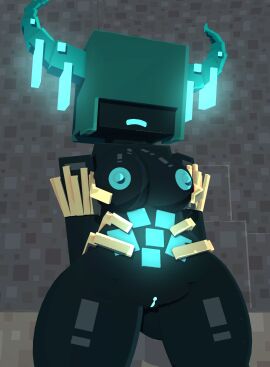 1girls 3d big_breasts blue_body blue_hair bone breasts coresvoid curvy curvy_body curvy_female curvy_figure female glowing_pussy hair_over_eyes hi_res hidden_eyes horn horny horny_female humanoid mine-imator minecraft monster monster_girl nipples open_mouth outside posing pussy shadow smooth_skin square_head thick_thighs thigh_highs thighs warden_(minecraft) warden_woman_(minecraft) wide_hips