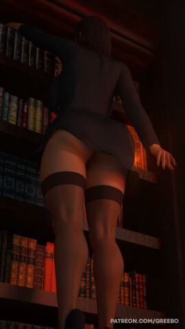 3d ass ass_focus background_fireplace bent_over black_stockings books bookshelf boudoir_style business_attire busty cgi curvy dark_library daz3d erotic erotic_art female from_behind garter grabbing_book indoors jacket legs_apart library mature_woman milf modern_library nsfw_render office_wear old_books peek_under_skirt pose professional_outfit reaching render seductive seductive_angle sexy_office sheer_stockings short_skirt skirt stockings stockings_focus stretching sultry_pose thick_thighs thigh_highs thighs thighs_apart upskirt view_from_below vintage_books